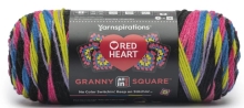 Red Heart Granny Squares - Black Neon Lights
